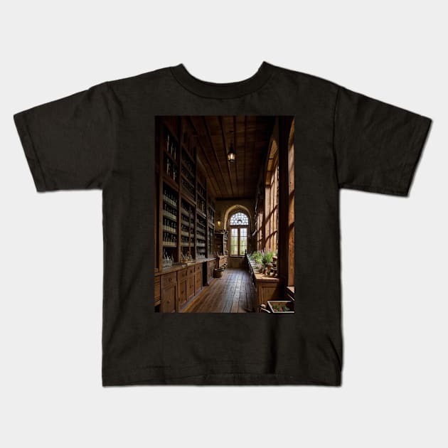 Medieval Shoppe - Apothecary Render Kids T-Shirt by CursedContent